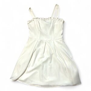 Xhilaration Elegant Off White Ruffle Strap Dress Size Medium